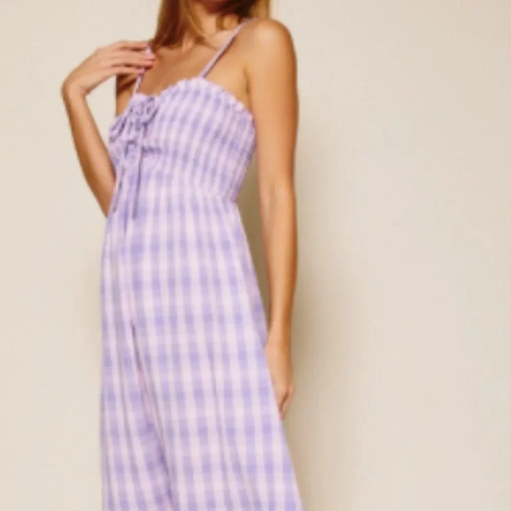 Lavender Plaid Summer Dress - Picture 1 of 7